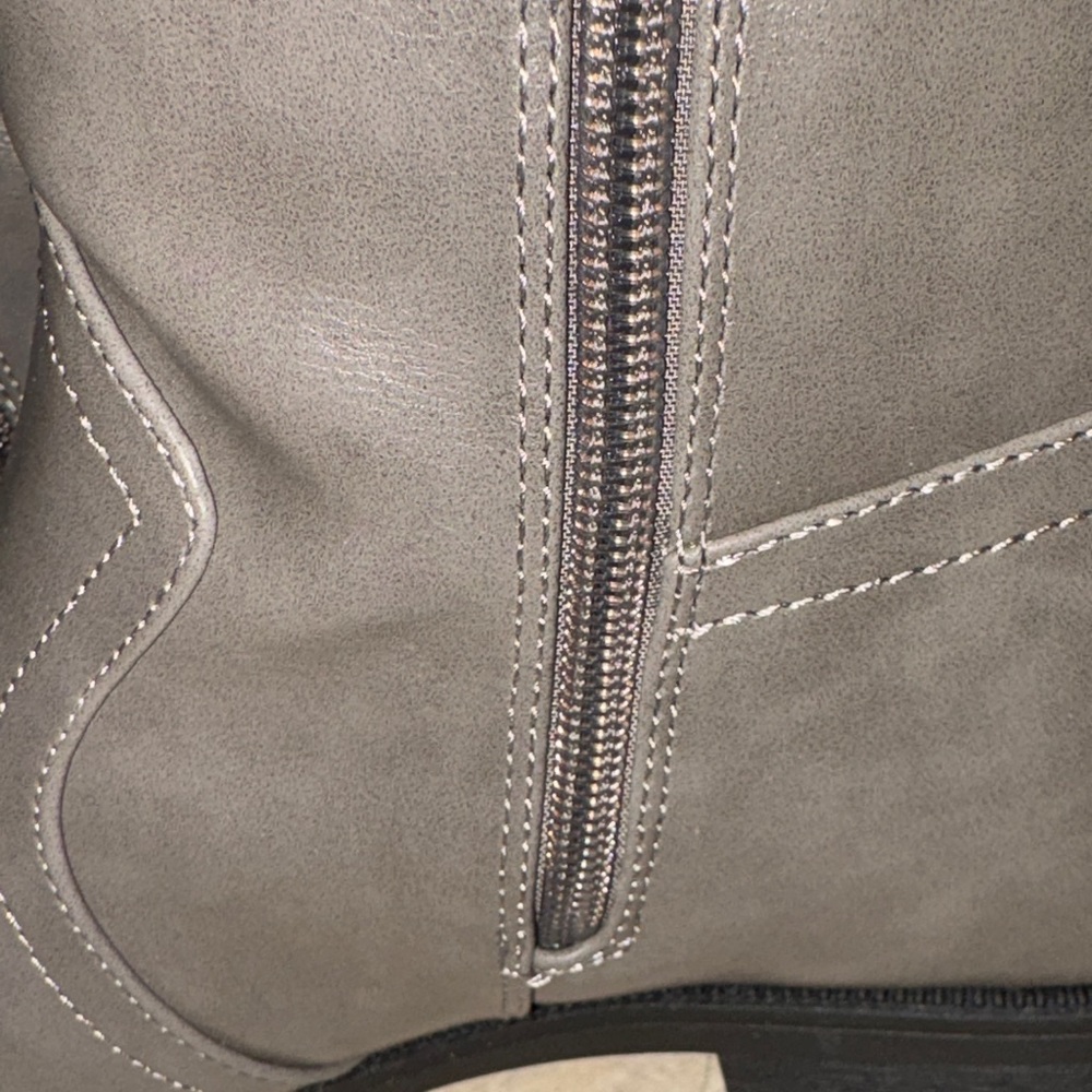Dream Pairs size 9  Women's Grey Heeled Riding style Boots - Picture 11 of 13